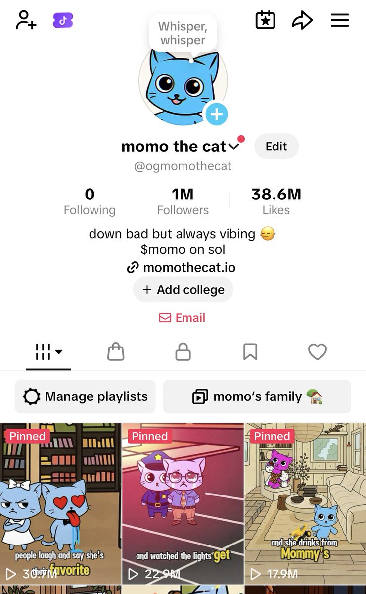 mackless_'s tweet image. 🚨🚨6 months of $MOMO recap🚨🚨

@ogmomothecat turned 6 months old today, so it’s time for another monthly recap to see the progress we’ve made 🙂‍↔️

First, some month-over-month (MoM) metric updates:
- TikTok: 849k followers/33.3m likes ➡️ 1.02m followers/38.5 likes (+20%, +16%…