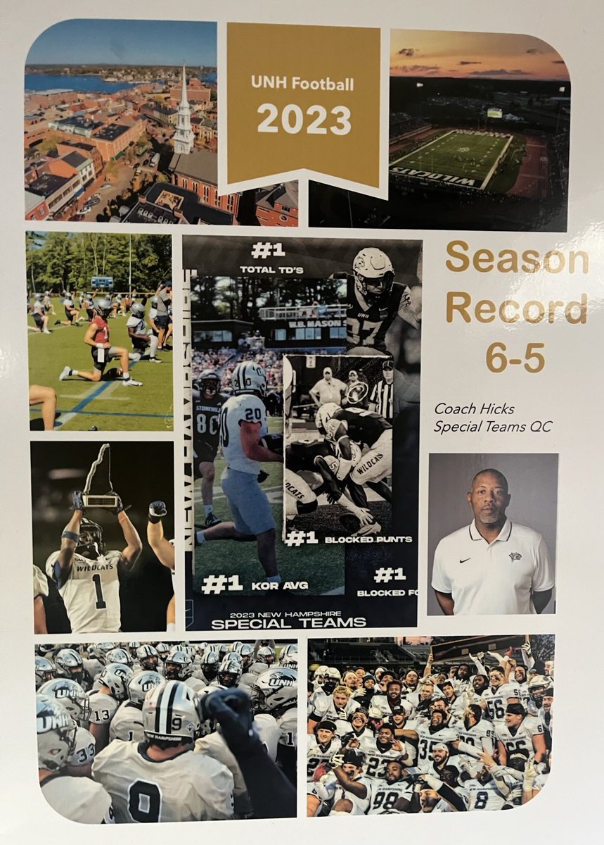 themauricehicks's tweet image. 2023 #MemoryLane - I have the best wife in the world she made this when I returned from the ⁦@UNH_Football⁩ I’m so thankful to ⁦@rwsantos2⁩ ⁦@_CoachG_⁩ for giving me an opportunity to prove myself and currently ⁦@teddyk95⁩ #LifeIsShort #BeThankful #NCAAFb