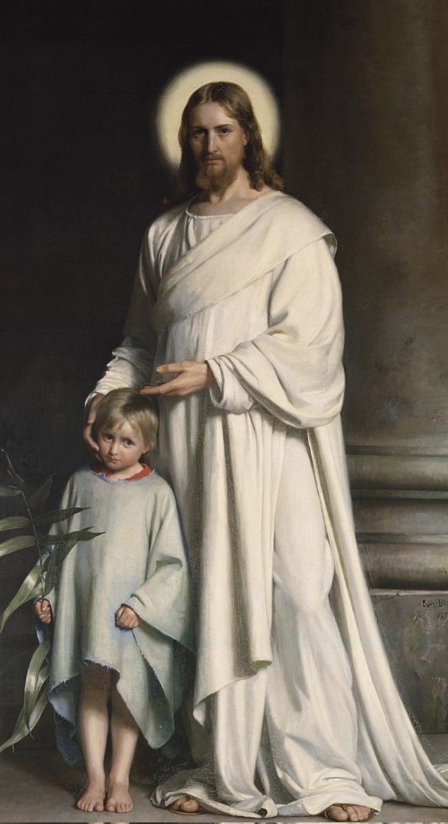Cuidado con despreciar a uno de estos pequeños, porque os digo que sus ángeles están viendo siempre en el cielo el rostro de mi Padre celestial. Mateo 18

Cristo y el niño
Carl Bloch -XIX