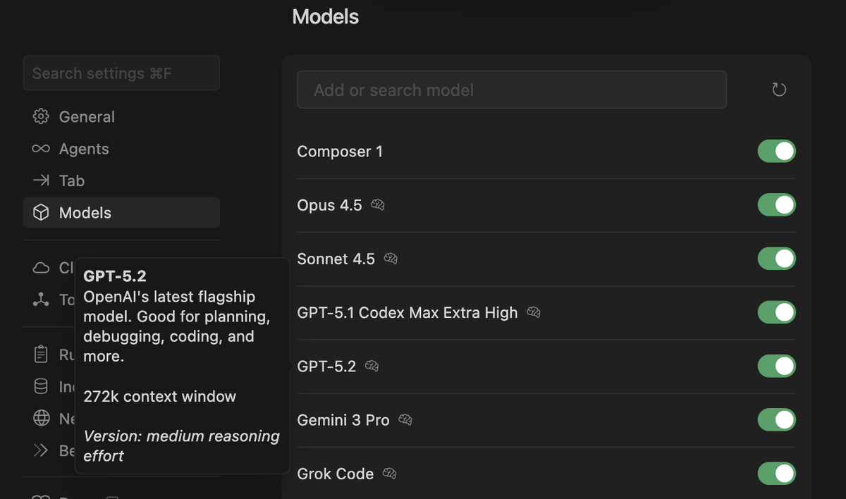 I spy <a href="/OpenAI/">OpenAI</a>  GPT-5.2 in <a href="/cursor_ai/">Cursor</a>