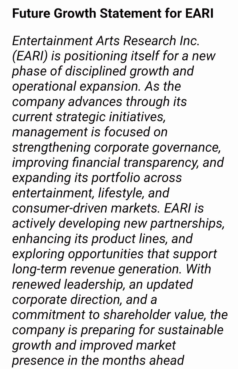EARI HOLDINGS tweet media