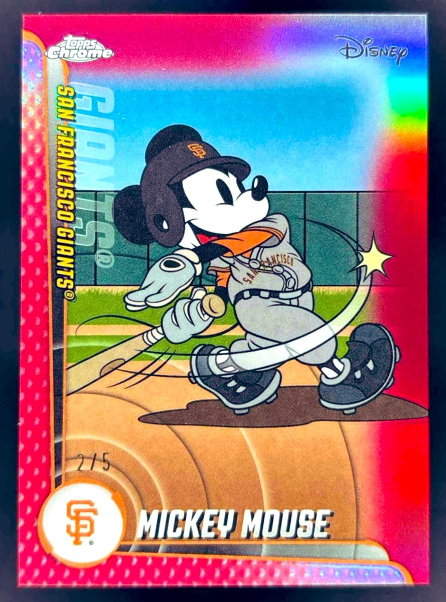 The Haystacks image of the Mickey Mouse San Francisco Giants card