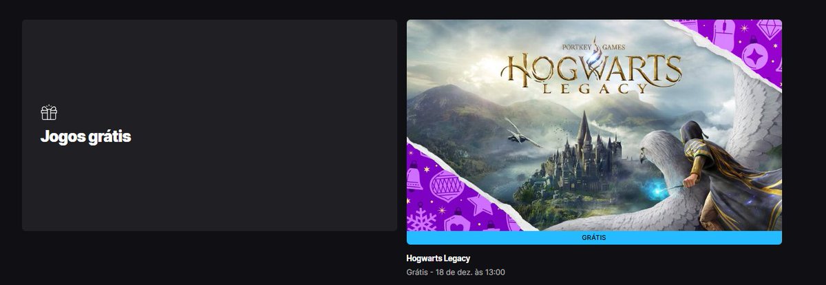 Gameplayscassi's tweet image. CORRE!

Hogwarts Legacy de GRAÇA para resgate na Epic Games Store. Você tem uma semana.

Oferta: store.epicgames.com/pt-BR/p/hogwar…

Sim, a loja está fora do ar kkkk