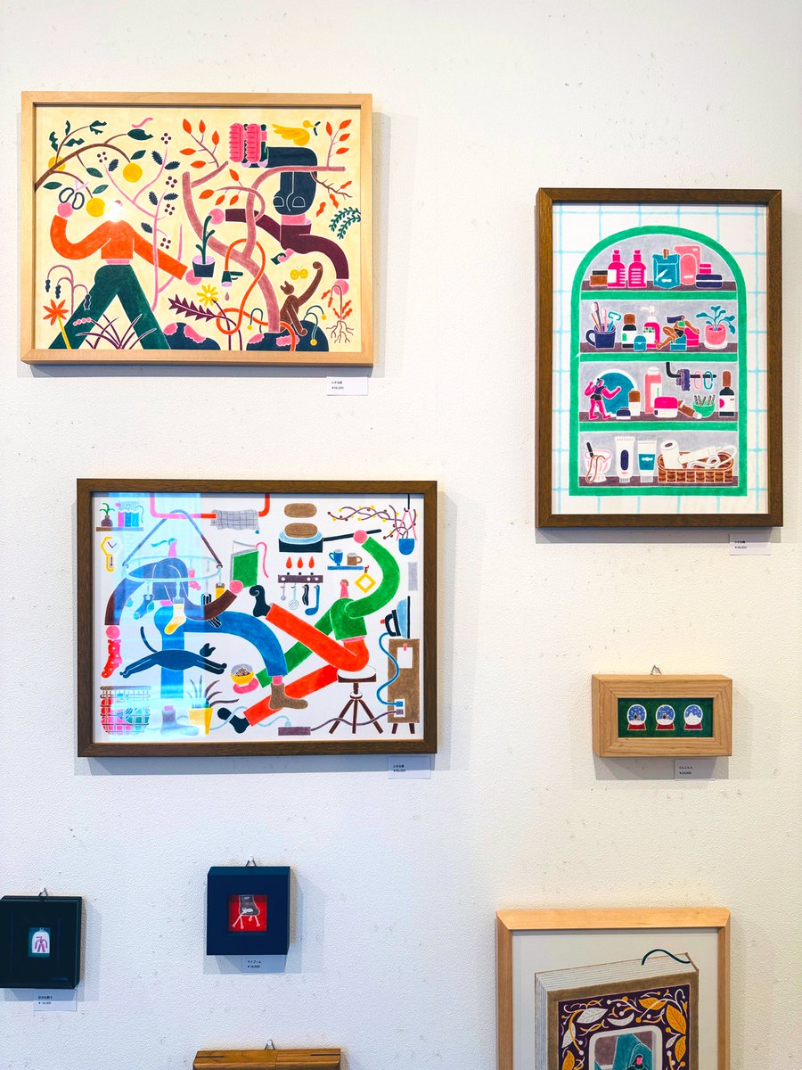 今回は小さな作品が多く、額縁にも個性があってワクワク楽しい！展示