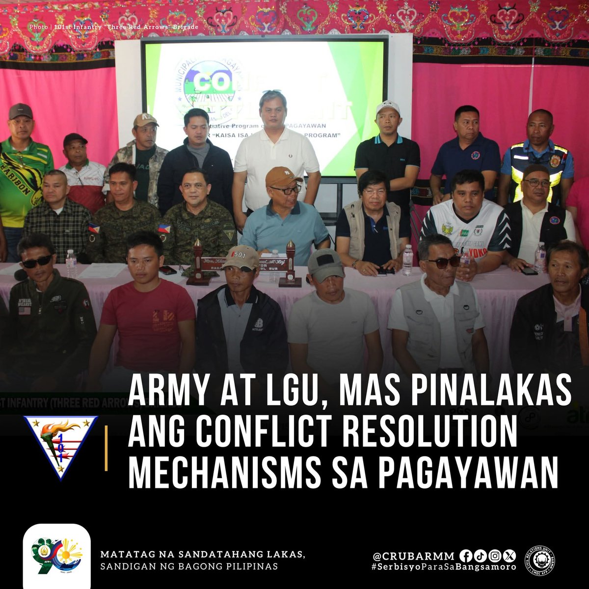 Army at LGU, Mas Pinalakas ang Conflict Resolution Mechanisms sa Pagayawan

 #SundaloSalamatsaSerbisyo ✌️ 🇵🇭

Follow us on our social media accounts:
Instagram: instagram.com/crgbarmm 
TikTok: tiktok.com/crgbarmm 
Facebook: facebook.com/crubarmm