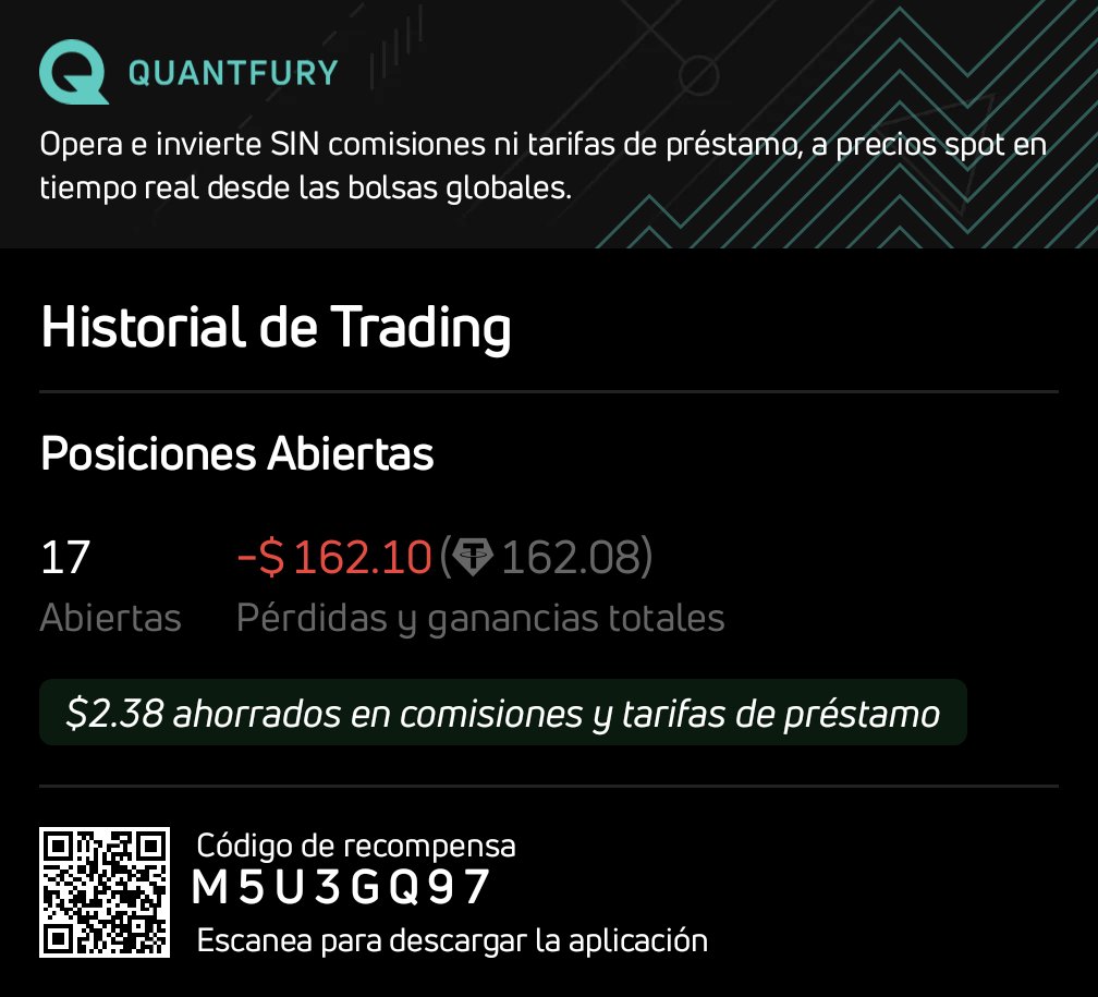 Mis números en rojo pero mis conocimientos NO🤯

Gracias a #WomenFinance <a href="/ProtocoloCrypto/">Protocolo.algo👁️</a> y <a href="/HiWomenbiz/">WomenBiz</a> con la ayuda de #Quantfury logré desbloquear ❌ mis miedos a los números rojos.

Aún sigo aprendiendo 🫂