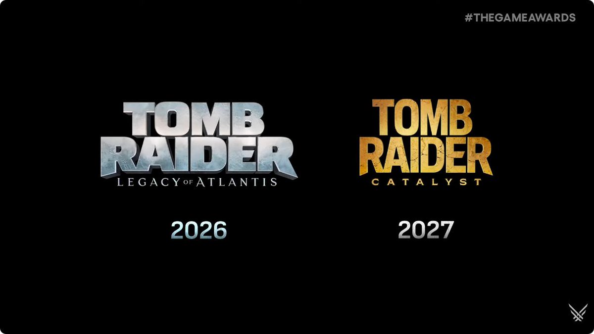 shinobi602's tweet photo. Two Tomb Raider Games Annouced

▪️Tomb Raider: Legacy of Atlantis (remake of the original 1996 game) launches in 2026
▪️Tomb Raider: Catalyst is a brand new game launching in 2027

Lara Croft now voiced by Alix Wilton Regan

#TombRaider #TheGameAwards https://t.co/m3r47ha2ty