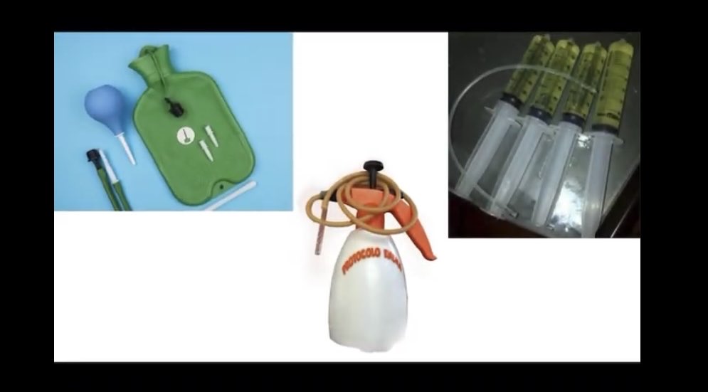 These are the enema kits that are used to deliver burning bleach enemas to children as young as a year old in the groups I monitor. <a href="/SenRonJohnson/">Senator Ron Johnson</a> should explain why he is writing blurbs for books that endorse child abuse like this. Yes, that is a pump sprayer with a PSI of 50