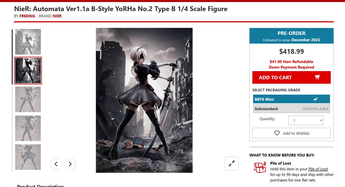 levi01010101's tweet photo. @videogamedeals I'd get this 2B figure 🥹 https://t.co/INhckInS41