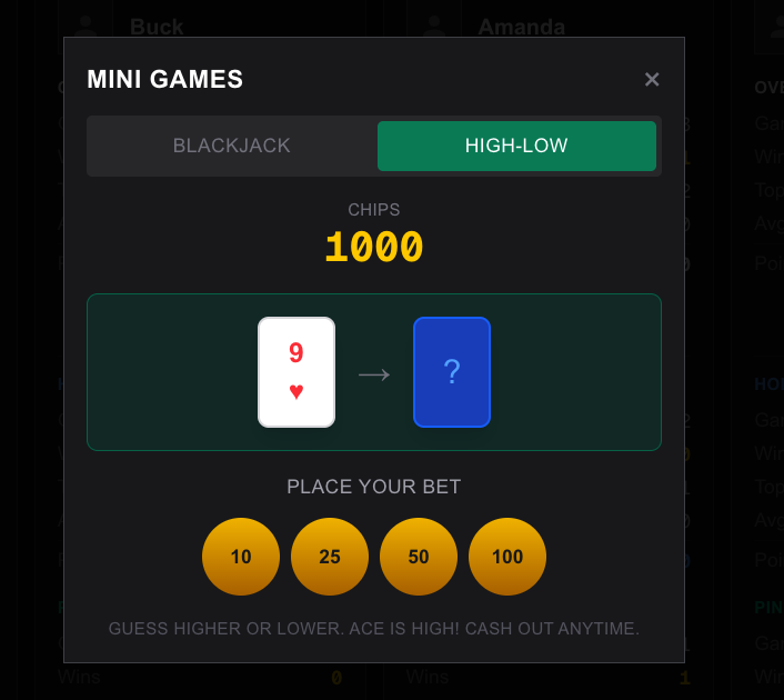 J'ai ajouté des mini-jeux cachés (simulateur de jeu) et une monnaie pour ces mini-jeux, ainsi qu'une musique de lobby qu