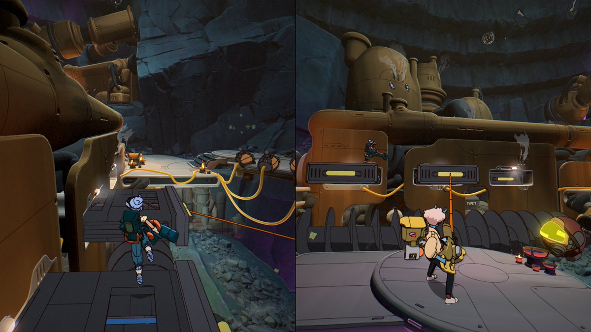 Indie_FreaksJP's tweet image. レトロアニメ調の表現が魅力的！ 2人で宇宙を駆ける協力プレイアドベンチャー『Orbitals』Nintendo Switch 2にて2026年発売！【The Game Awards】| LayerQ 
indie-freaks.com/2025/12/news-o… #IndieFreaks #PR

80年代の日本アニメをリスペクトした最新タイトル！ 日本のアニメスタジオともコラボしています🚀