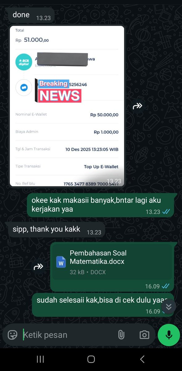 📌TESTIMONI JOKI MATEMATIKA
Hai haiii aku bawain testi lagii guyss!!
Open setiap hari yaa!!🤩
Testimoni bisa di cek di akunku guyss
#zonauang #jokitugas