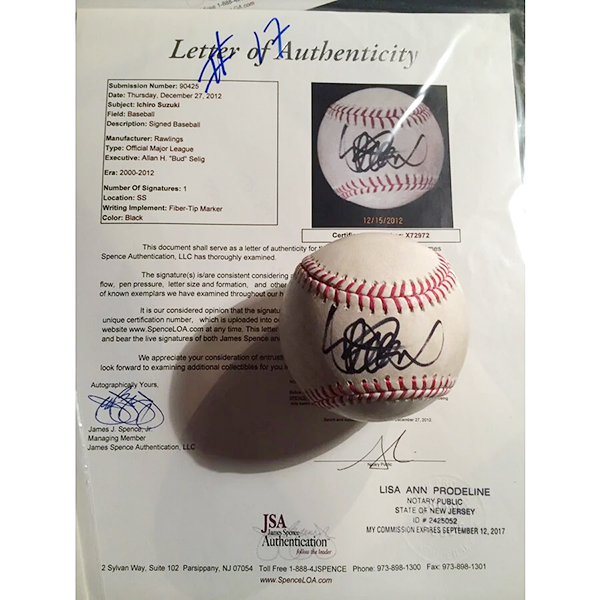 イチロー　サインボール　ケース付き　ヤンキース イチロー 直筆サイン入りMLB公式野球ボール⚾️ ヤンキース移籍後