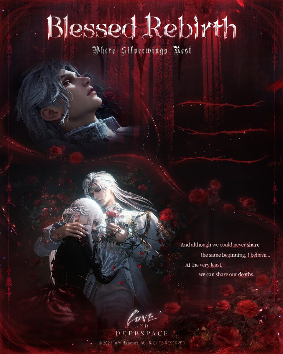 Love_Deepspace's tweet image. The legendary entity said to rewrite fate has fallen, plunging the world again into an inescapable cycle of fate.

Expending every last spark to destroy the Sacredcore, this time, your fate is inscribed by his hand.
An invisible linkage binds two lives, carrying both forward, to…