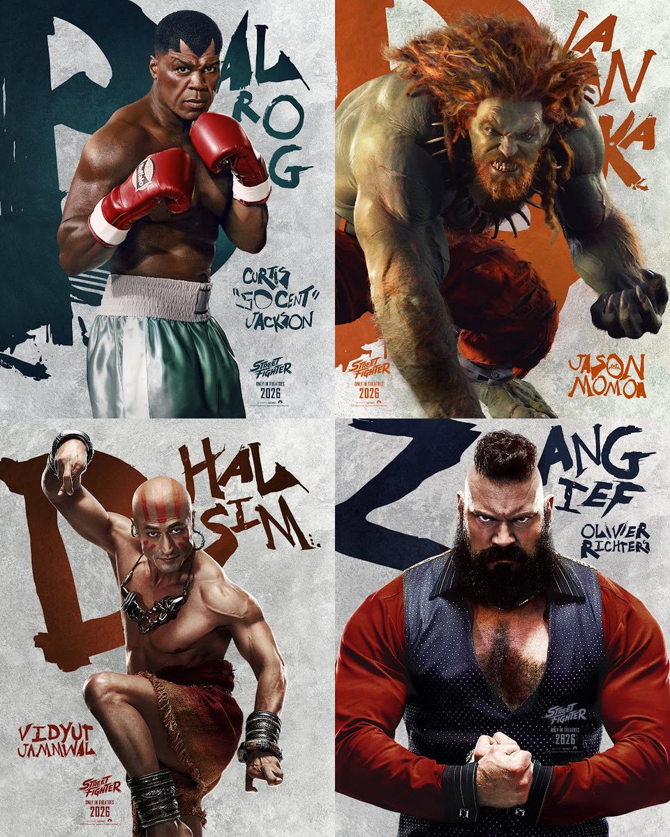 RottenTomatoes's tweet image. New character posters for #StreetFighterMovie - Coming to theaters October 16.