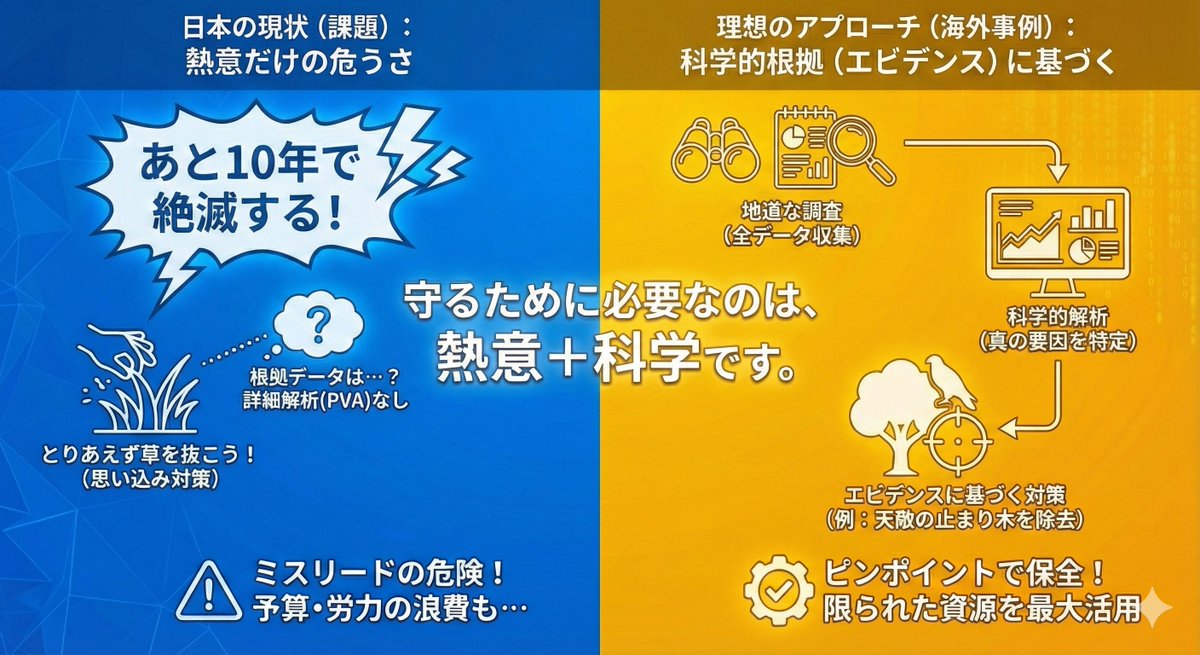 zetsumetsuradio's tweet photo. 「あと10年で絶滅する」とされた火打山のライチョウ。
その予測に科学的根拠はあるのか？ 米国の事例と比較し、日本の保護活動に欠ける「エビデンス（証拠）」の重要性を鋭く問います。

https://t.co/wvH558tDhW

#絶滅危惧ラジオ
#ライチョウ
#火打山
#環境省 https://t.co/OQetM5IUMl