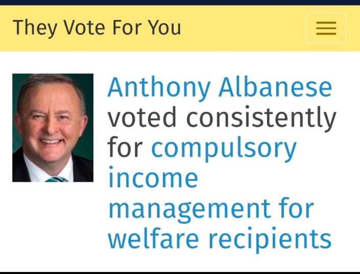 DanielT99875112's tweet photo. @BelindaJones68 @DaveSharma Labor are mob of 2faced hypocrites, who promised to scrap Compulsory Income Management if elected but in power they backflipped and cemented this legislated financial abuse into the Social Security Act in preparation for it's national expansion.
#LaborLie
#INDUE
#CashlessCards https://t.co/FpbEIz8aFq