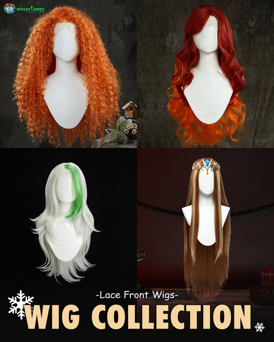miccostumes's tweet image. Our latest stars have taken the stage: Gunsmith, Starfire, Merida... their signature wigs are now here and on sale! 💇‍♀️✨
But wait, there's more... a fresh wave of lace wigs and wig hats is coming soon!

🛒ow.ly/8Tbu50XG8yT
#miccostumes #cosplaywig #wig #cosplay