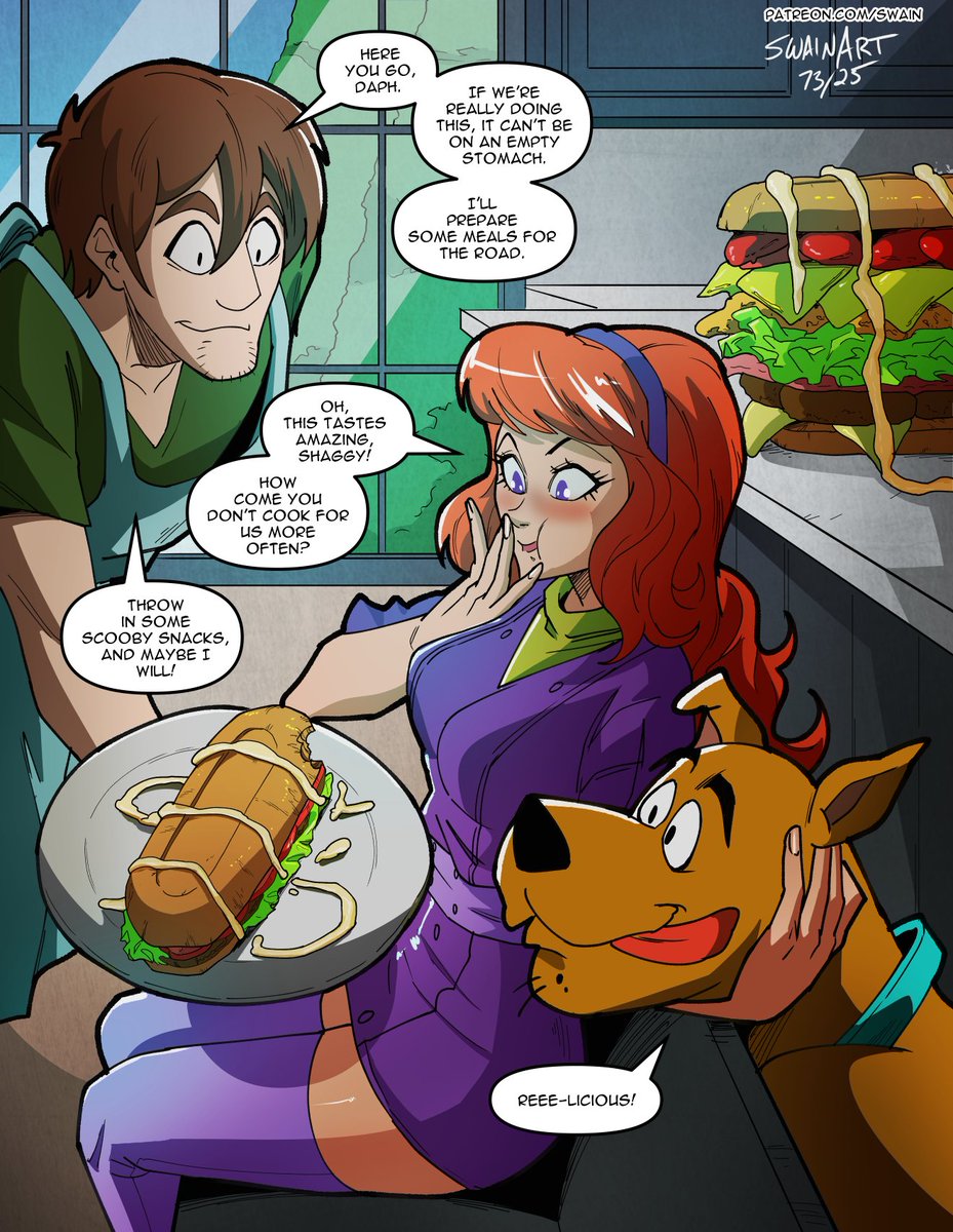 Let Shaggy Cook, part 2. #ScoobyDoo 
Read five pages ahead by becoming a Pat subscriber.