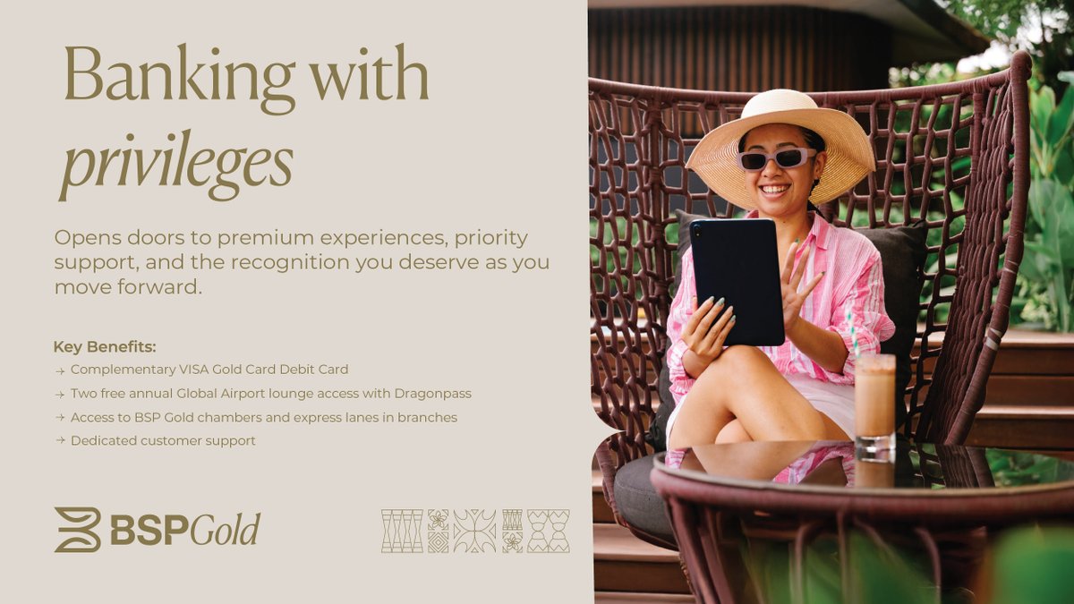 BSP PNG | BSP Gold is ideal for elite individuals who desire a bit more from their bank account. From a comprehensive suite of financial solutions to global privileges and discount on exclusive offers and services. Visit our website for more details: shorturl.at/jxHUd