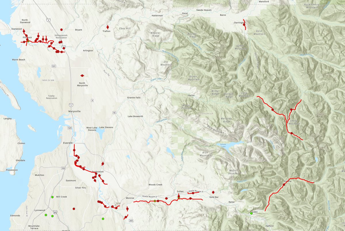 SnoCoSheriff's tweet photo. 12/11/2025 2:20 pm -
Dozens of roads are closed throughout Snohomish County so, check the Snohomish County Road Closure map for closure updates: https://t.co/jmH8pcHZG9

Check out our Public Safety Hub for additional updates throughout this storm: https://t.co/t2FNo42G7r https://t.co/7j1CzbjPRP