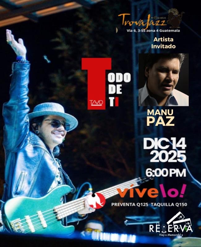 “TODO DE TI” Lanzamiento oficial y Concierto el próximo domingo 14/12/25 en <a href="/trovajazz/">Trovajazz</a> z4. Desde las 6pm. Entradas a la venta en <a href="/ViveloOnline/">Vivelo Online</a>