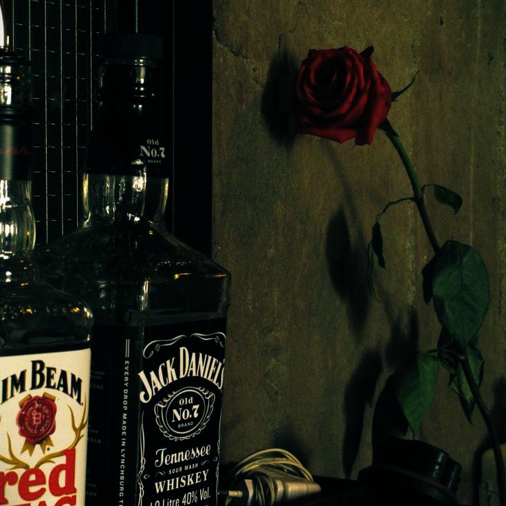 “  i’m leavin' behind all of the cares that i've been overthinkin'
find friends in my wine
stay unaware's just as long as I'm drinking

love in a bottle, love in a bottle
don't need love when it comes in a bottle
strut when you're bluffin'
double or nothin' “