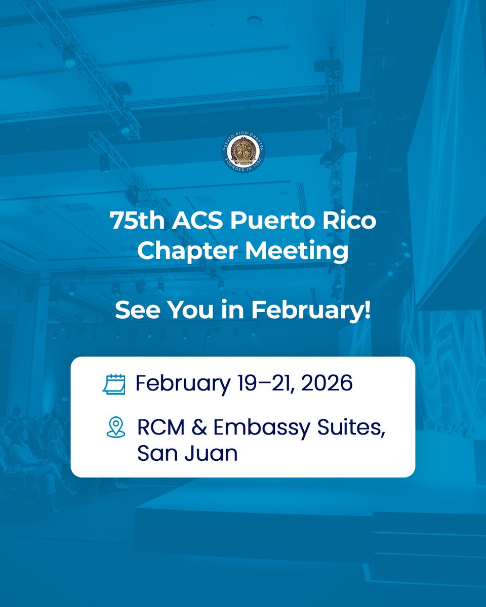 acsprchapter's tweet photo. The countdown begins! 🎉
75th ACS Puerto Rico Chapter Meeting — Feb 19–21, 2026.
Three days of surgical excellence and professional growth.
Don’t miss it.

#ACS #SurgicalExcellenc https://t.co/bItv718xOR