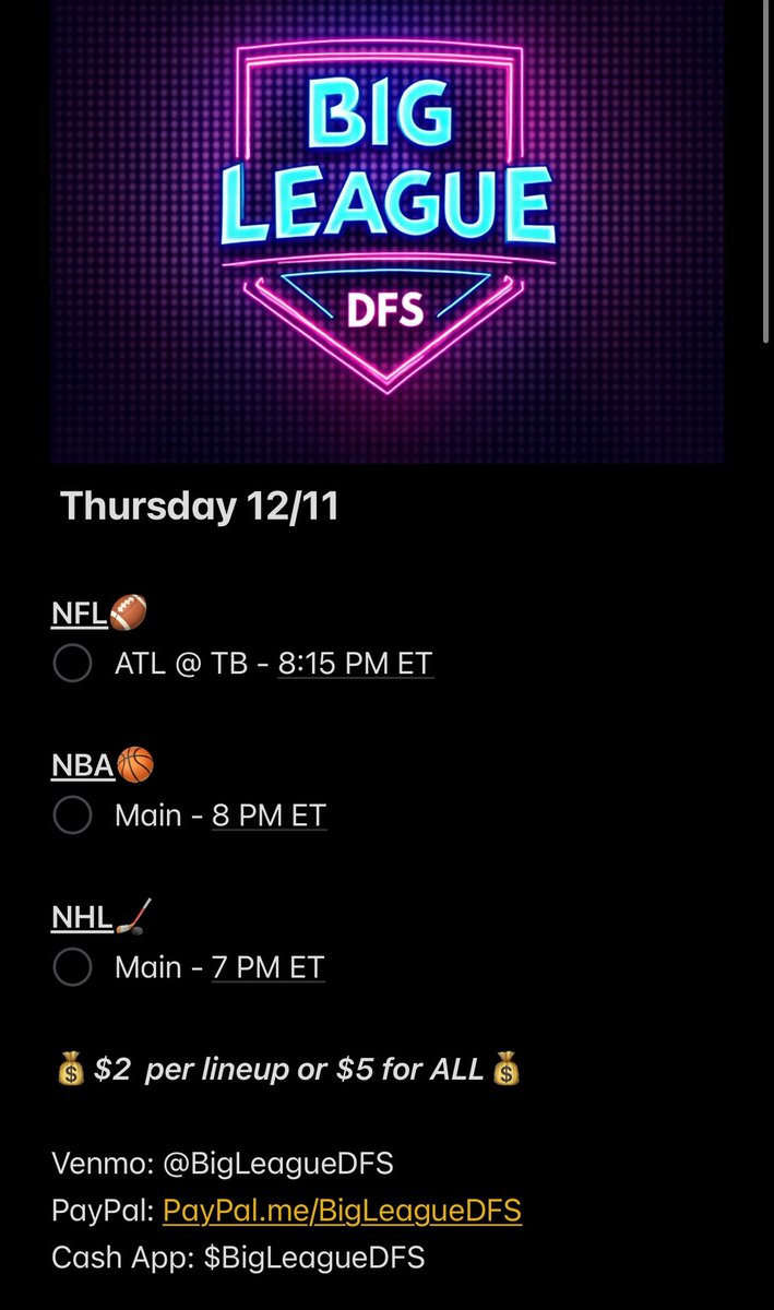 The action starts soon⏰

NBA @ 8 PM ET🏀
NHL @ 7 PM ET🏒

DM ME NOW📬

#NBAX #NBA #NFL #TNFonPrime #TNF #Fanduel