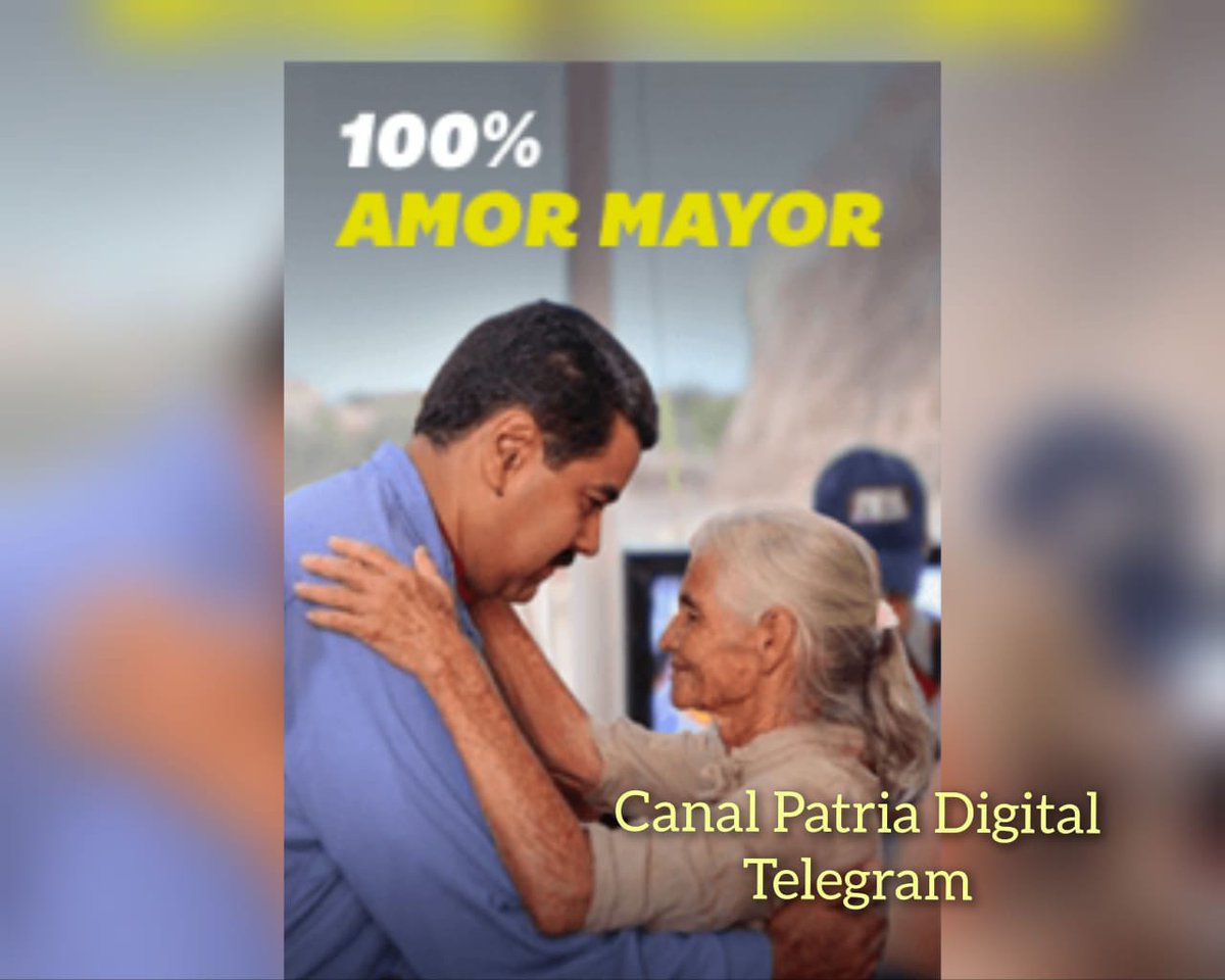 AHORA 

Inicia el pago de 100%  Amor Mayor y Bonificación  (diciembre 2025) a través de la Plataforma Patria enviado por el presidente Nicolas Maduro para las pensionadas y pensionados de la Patria

MONTO: Amor Mayor+ Bonificación: 260,00 BS