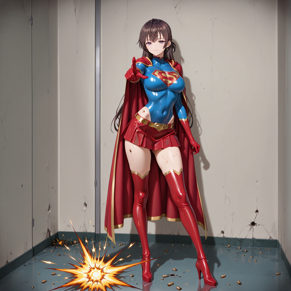 YolandatheVamp's tweet photo. (Suou Yuki "Supergirl") by Chih
https://t.co/eH8rszEPZC
#cape #cloak #AIart #latex #leather #largebreasts #boots #gloves #skirt #spats #tights #DC #supergirl #SuouYuki #Roshidere #bodysuit #brownhair #longhair #heels #skintight #leotard #brunette https://t.co/nRvGhDH2RI