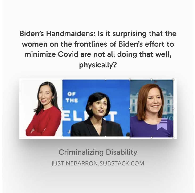 jewstein3000's tweet photo. NEW ARTICLE: In which I look back at the women that sold their souls (and, in many cases, their bodies) to Biden's efforts to minimize Covid.
And I propose a fifth wave of feminism in which we all stop doing this for men.
Link in next tweet. https://t.co/WjAlQWrfFF
