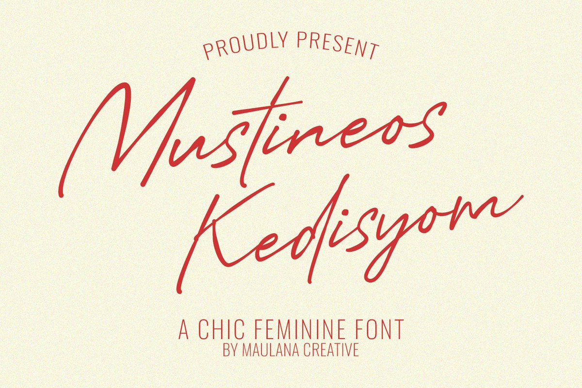 geelz_maulana's tweet photo. https://t.co/YZeB2CqxMi 
#ChicFont #FeminineScript #ElegantFont #CalligraphyFont #HandwrittenTypeface #LuxuryBranding #WeddingFont #SignatureStyle #ModernScript #FontDesign #NewFont #TypographyLove #GraphicDesign #CreativeAsset #MaulanaCreative #ScriptLove #BeautifulType https://t.co/NkKRvesyWX