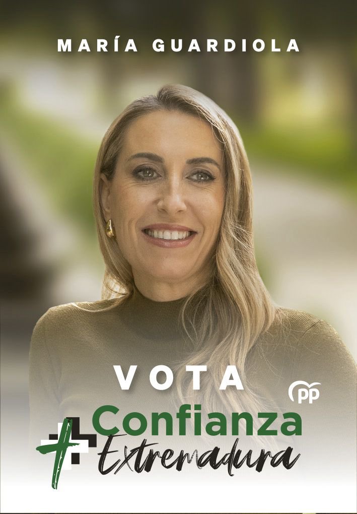 JoseAngel_SJ's tweet photo. Los extremeños han visto en el #ElDebate21D la única candidata con un proyecto para Extremadura.

Frente al ruido y el bloqueo de la Pinza de VOX-PSOE, el avance de @MGuardiolaM 

#VotaPP #VotaMariaGuardiola https://t.co/CxetO2KJuF