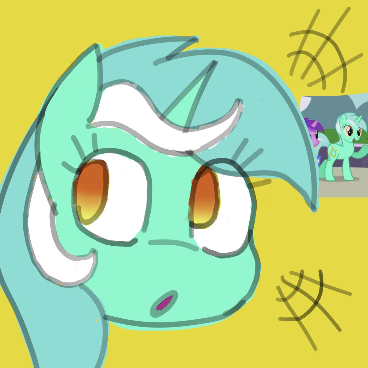 woah thats a really cute mare in the background there, she seems really underappreciated