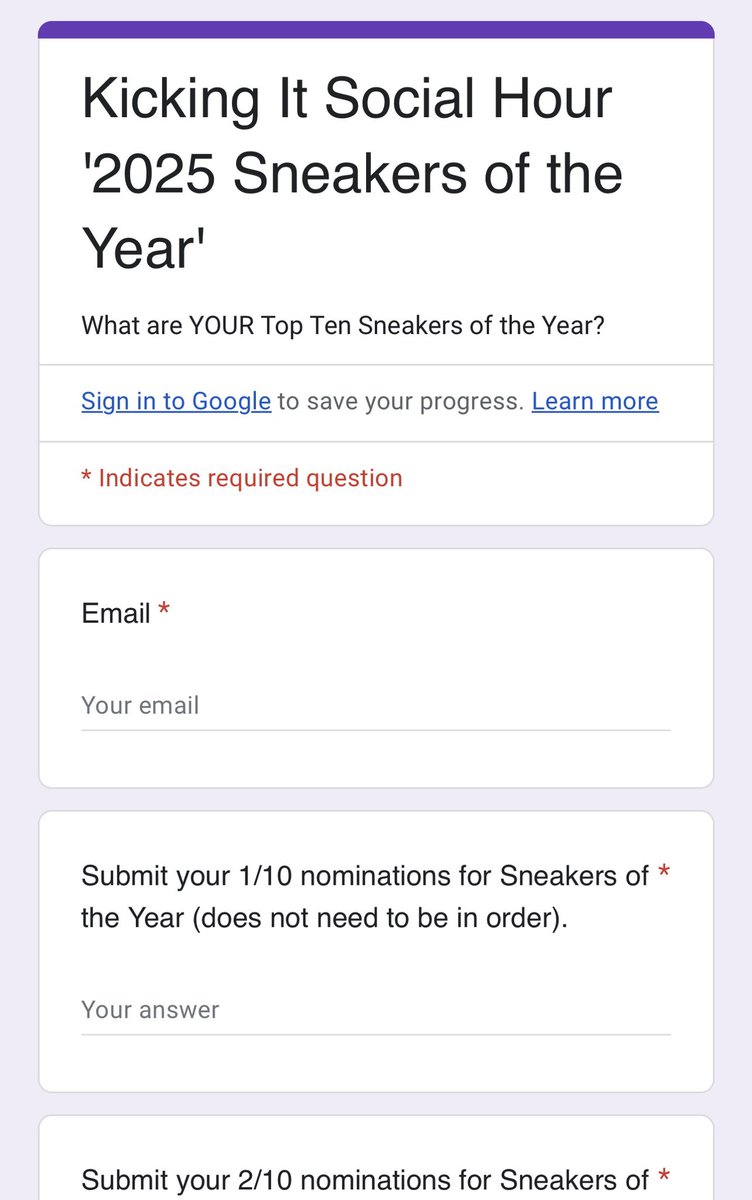 The Kicking It Social Hour Podcast will host their own Sneaker of the Year conversation

Drop in your top 10 sneakers for the year of 2025 to get the discussion rolling

Click here to add your submissions
forms.gle/xgRKu2zk8E8WvH…

Link in bio to subscribe to the pod on <a href="/YouTube/">YouTube</a> 🔗