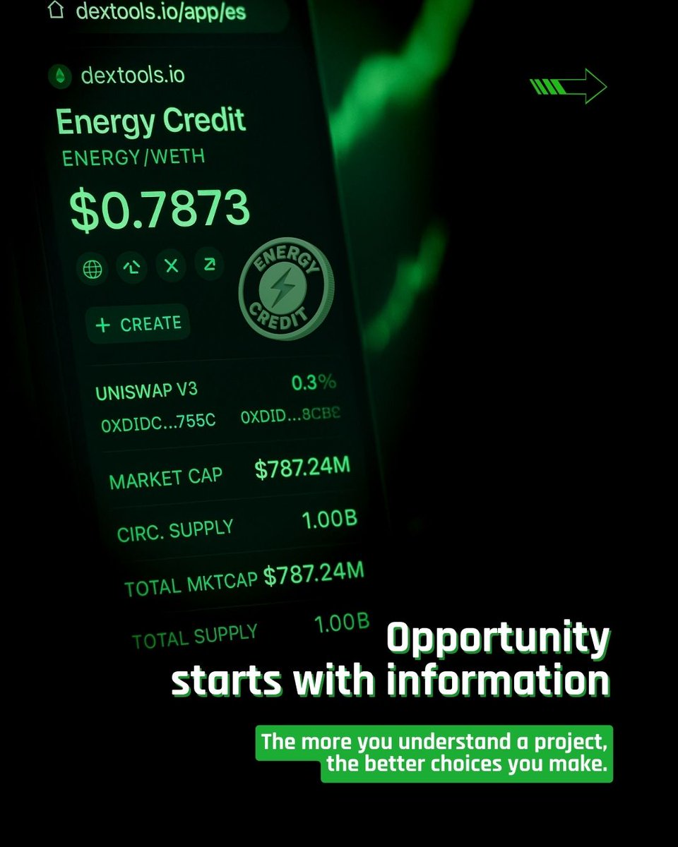 EnergyCreditENE's tweet photo. ENE operates in a transparent environment: public history, visible activity, and open liquidity.
To understand its progress, just explore the official public information.
🔗 Links on official platforms
📌 Educational content.
#EnergyCredit #ENE #Web3 #DigitalProject #Transparency https://t.co/uVSrYUQOBw