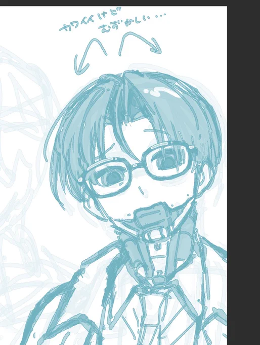 このガッツリ上まで上がってる前髪の描き方がすっごく可愛いなって思うんですけど描くの難しくて