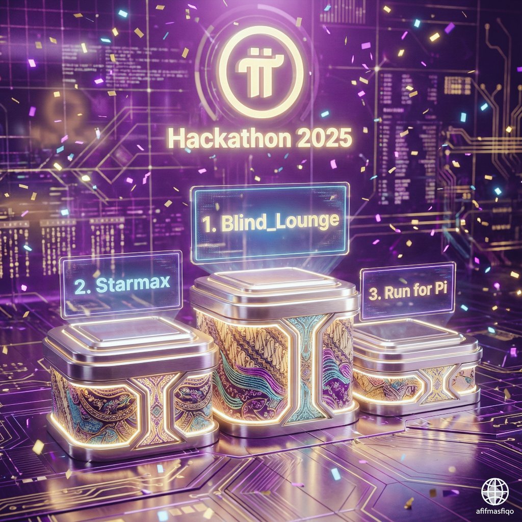 afifmasfiqo's tweet photo. @PiCoreTeam The first hackathon in the Open Network era was a huge success! ⚡ Congratulations to the 3 main winners. #PiNetwork #PiHackathon2025 #OpenNetwork #PiUtility #PiDevelopers #Web3 #PiCommunity #PiCoreTeam https://t.co/5zJKUFC5mp