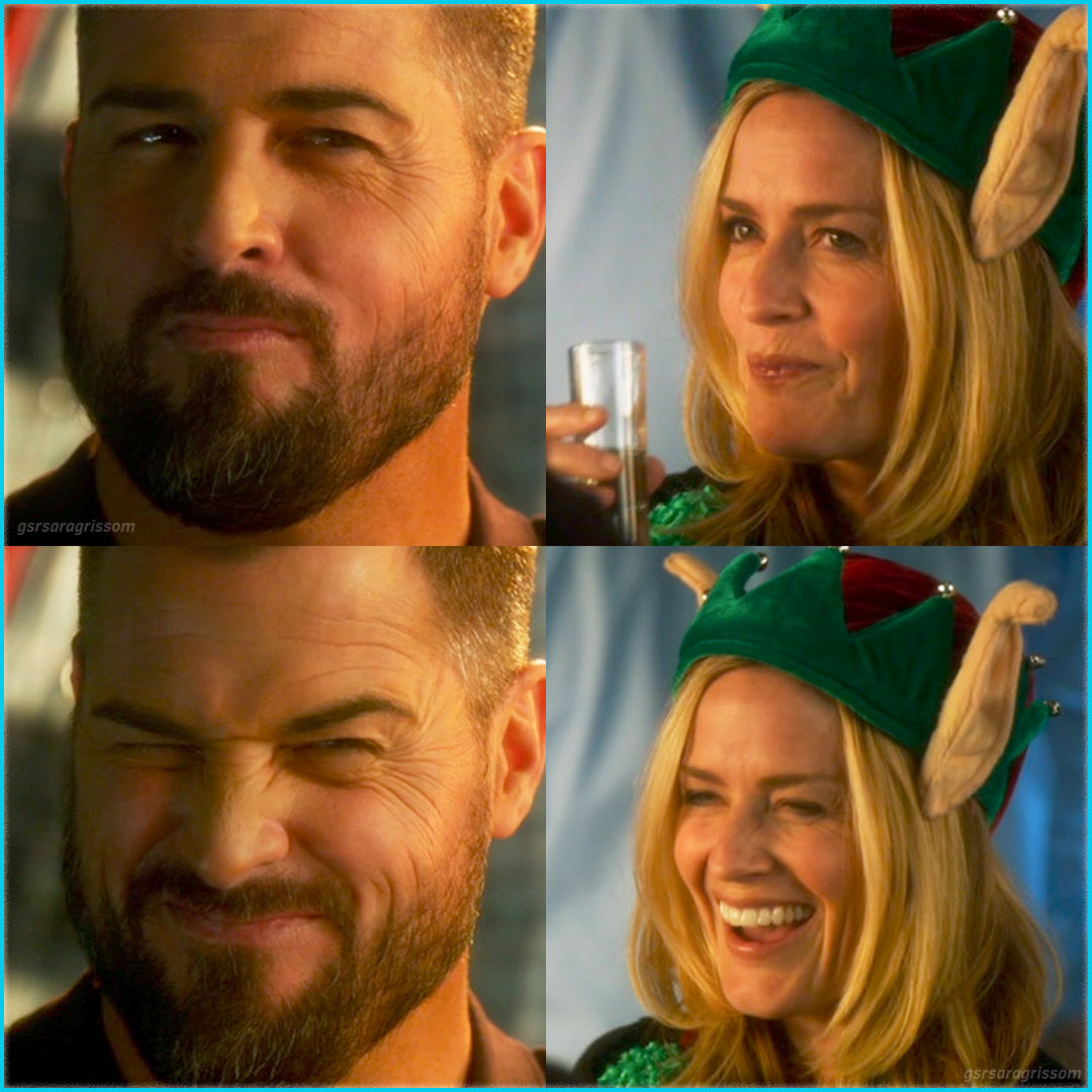 gsrsaragrissom's tweet photo. It’s a crime this is the only Xmas episode. 

#csi #csilasvegas #nickstokes #georgeeads #juliefinlay #elisabethshue #elisabethharnois #morganbrody #gregsanders #ericszmanda #davidberman #csivegas https://t.co/3LZNjPIDbR