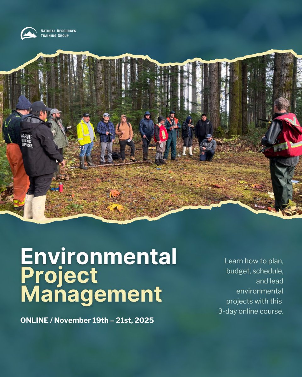 NRTG_agency's tweet photo. Join our online Environmental Project Management course and gain practical skills to plan, budget, schedule and manage risks through expert-led case studies. 📈

Registrations are open 👇

https://t.co/KMgIlAFWNC

#EnvironmentalTraining #ProjectManagementCourse #GreenCareers https://t.co/GOYhYv8F0G