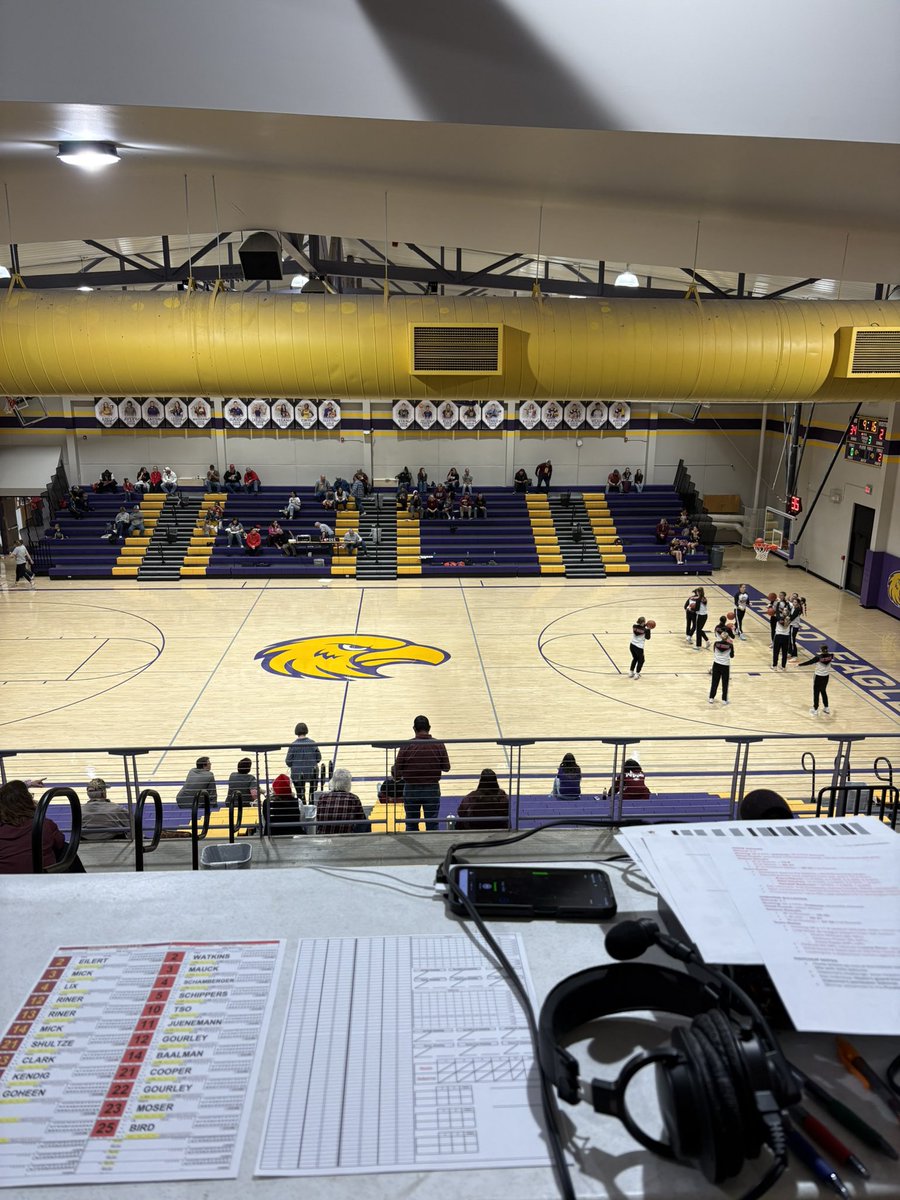 Setup for tonight’s Area Game of the Week
Semifinals of the Purple and Gold Tournament
Pregame at 5:45, Tip-off at 6
Live in 101.9 The Bull