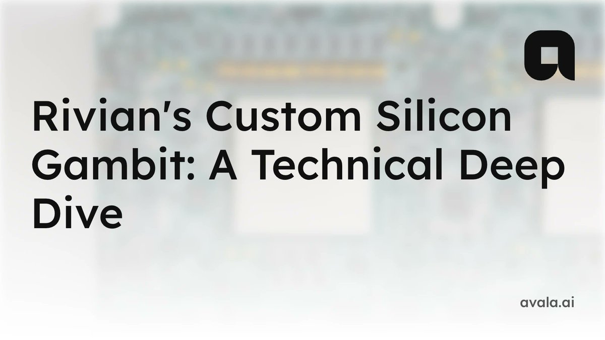 Rivian just announced custom silicon that rivals Tesla's autonomy hardware. But it's their LiDAR decision that really caught our attention 🤯

RAP1 delivers 1,600 TOPS on 5nm—4x their current NVIDIA system. Combined with an end-to-end Large Driving Model, they're betting on