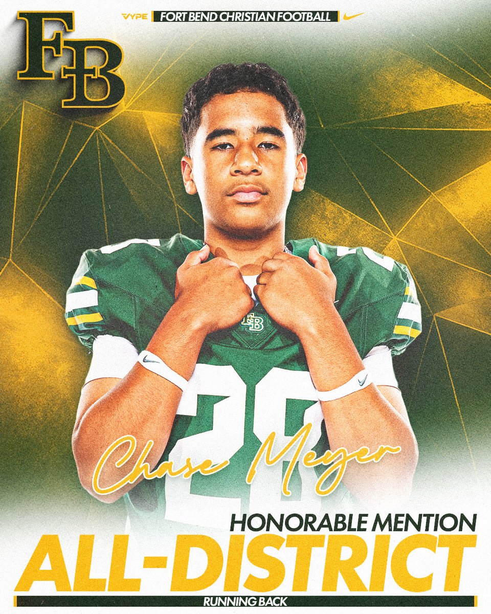 FBCA_Football's tweet image. Honorable Mention All-District @Chase1Meyer