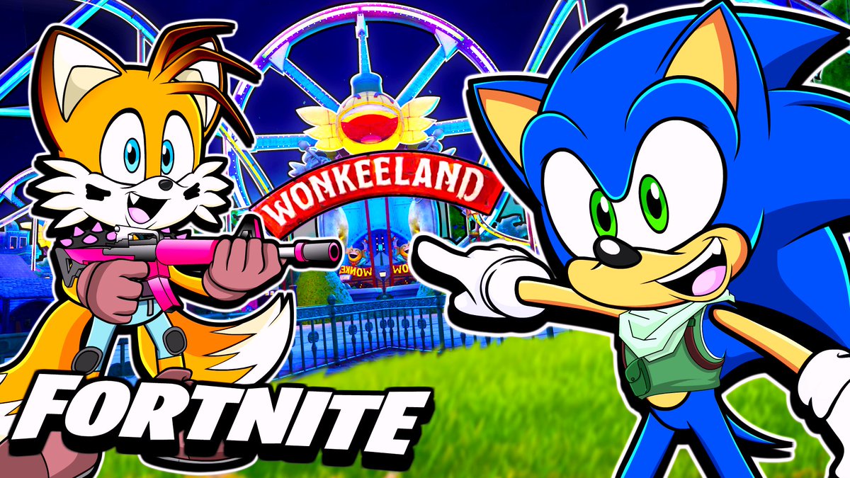 Sonic &amp; Tails go to WONKEELAND in 
FORTNITE Chapter 7!!  🔵💨🟡💨

(Link in Thread 🧵)
