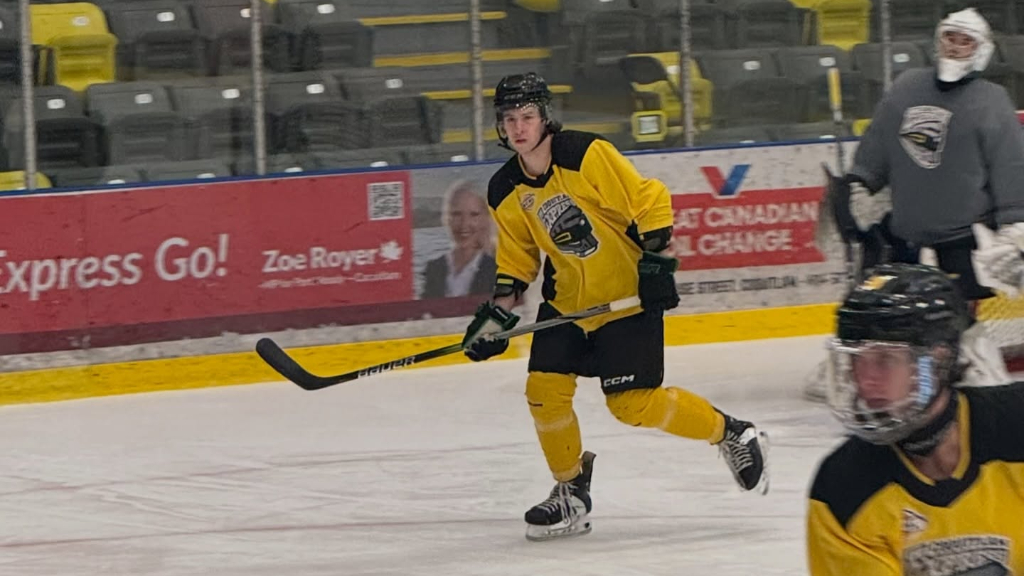 Lake Cowichan Kraken defenceman Luke Bennett and forward Toby Johnson have been able to skate with the BCHL’s Coquitlam Express this week!
