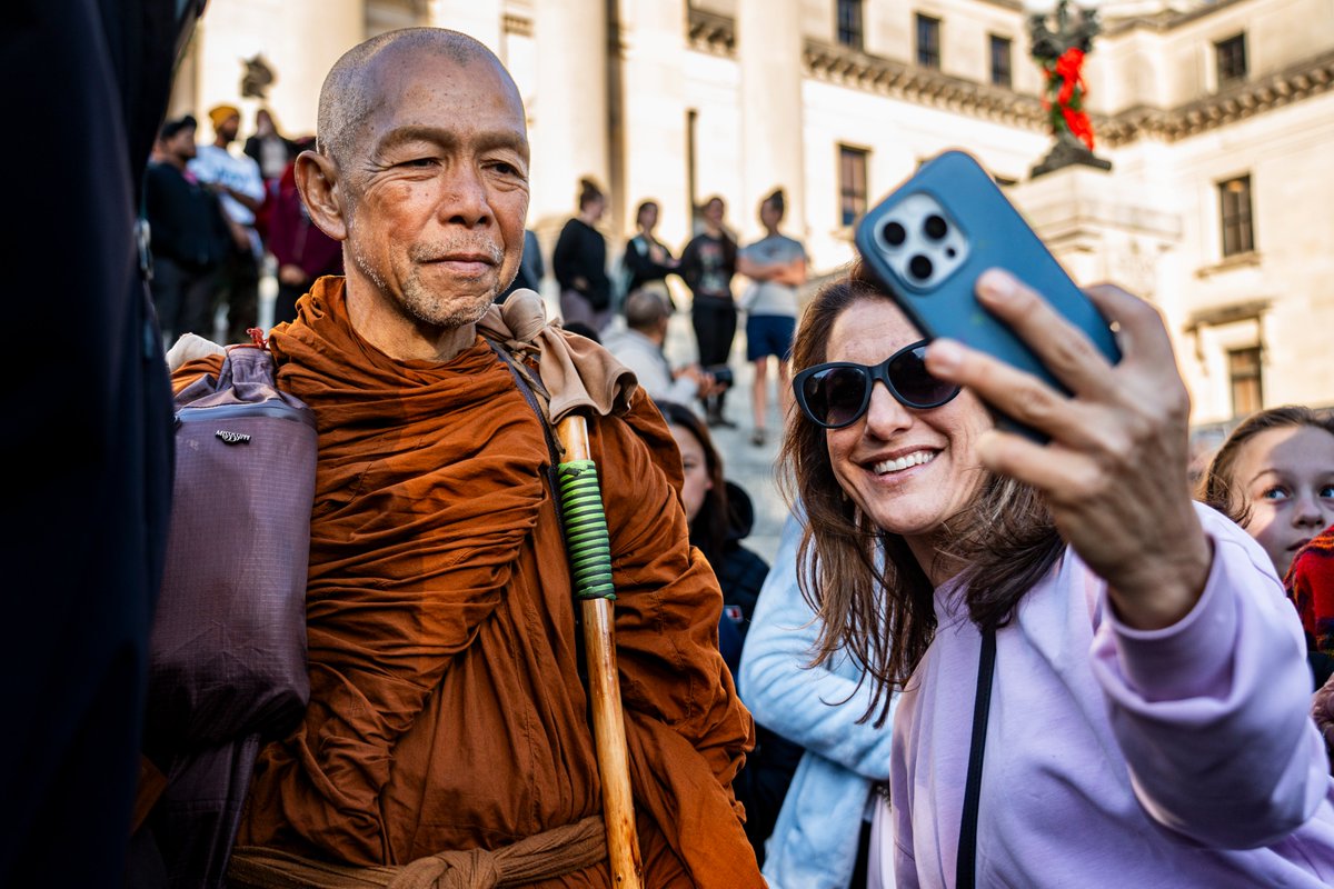 A group of Buddhist monks went through Jackson as part of a Walk and Peace Gathering on Dec. 10, 2025. The 2,300-mile journey consisted of 19 Buddhist monks walking from the Huong Dao Vipassana Bhavana Center in Fort Worth, Texas, to Washington, D.C. 📸 for <a href="/clarionledger/">Clarion Ledger</a>