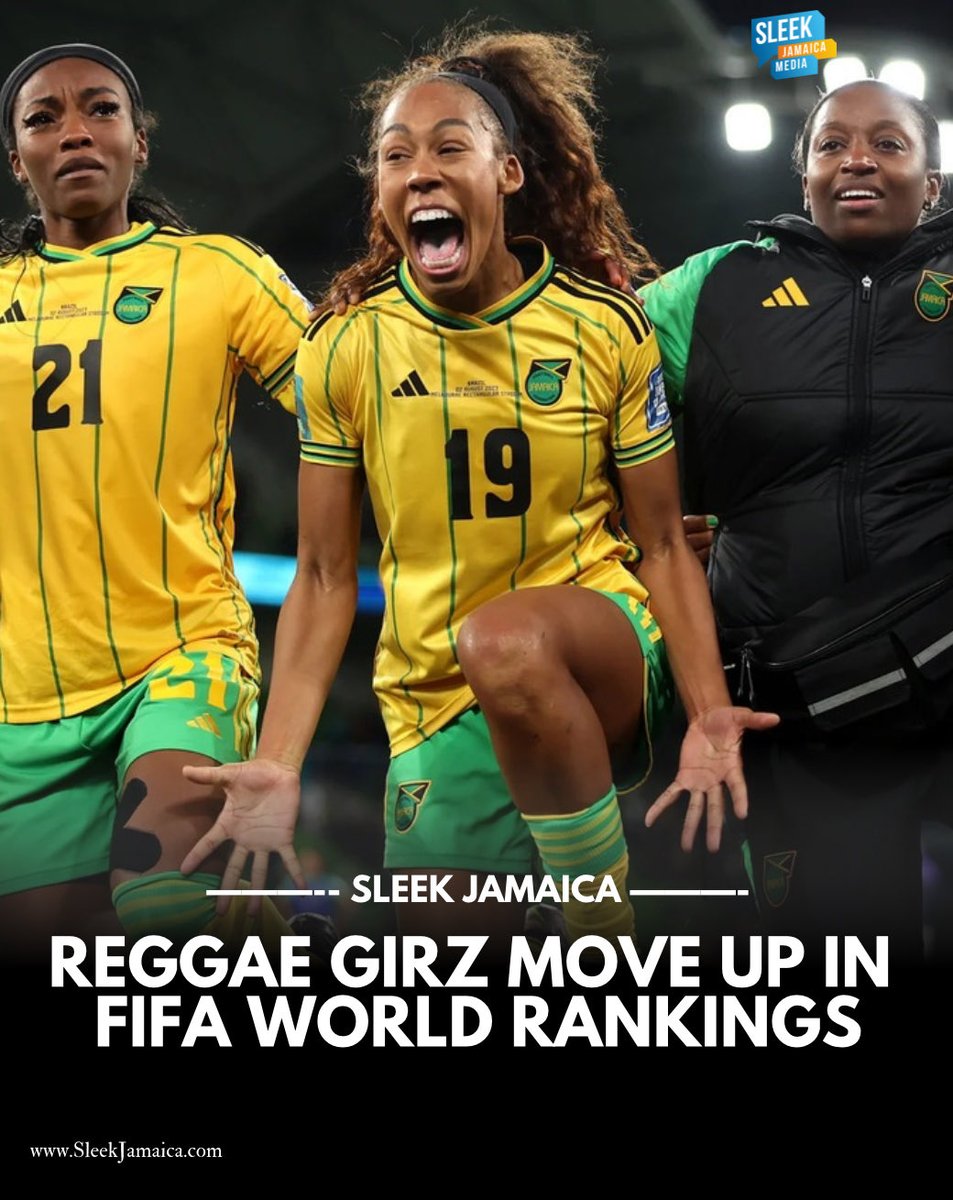 Sleekjamaica's tweet image. Jamaica’s Reggae Girlz are now among the top 39 women’s teams in the World Football, following the latest FIFA Women’s World rankings released on Thursday.

sleekjamaica.com/reggae-girz-mo…