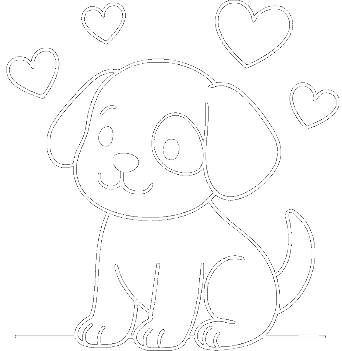 agath_alex's tweet photo. From #sketch of a puppy to a real puppy with @Adobe Illustrator. The strokes of the sketch are #quadratic #bezier #splines as generated by @ChatGPTapp. The right image is a generative generated puppy. The only proble to it is that the right eye should have been handled differently.