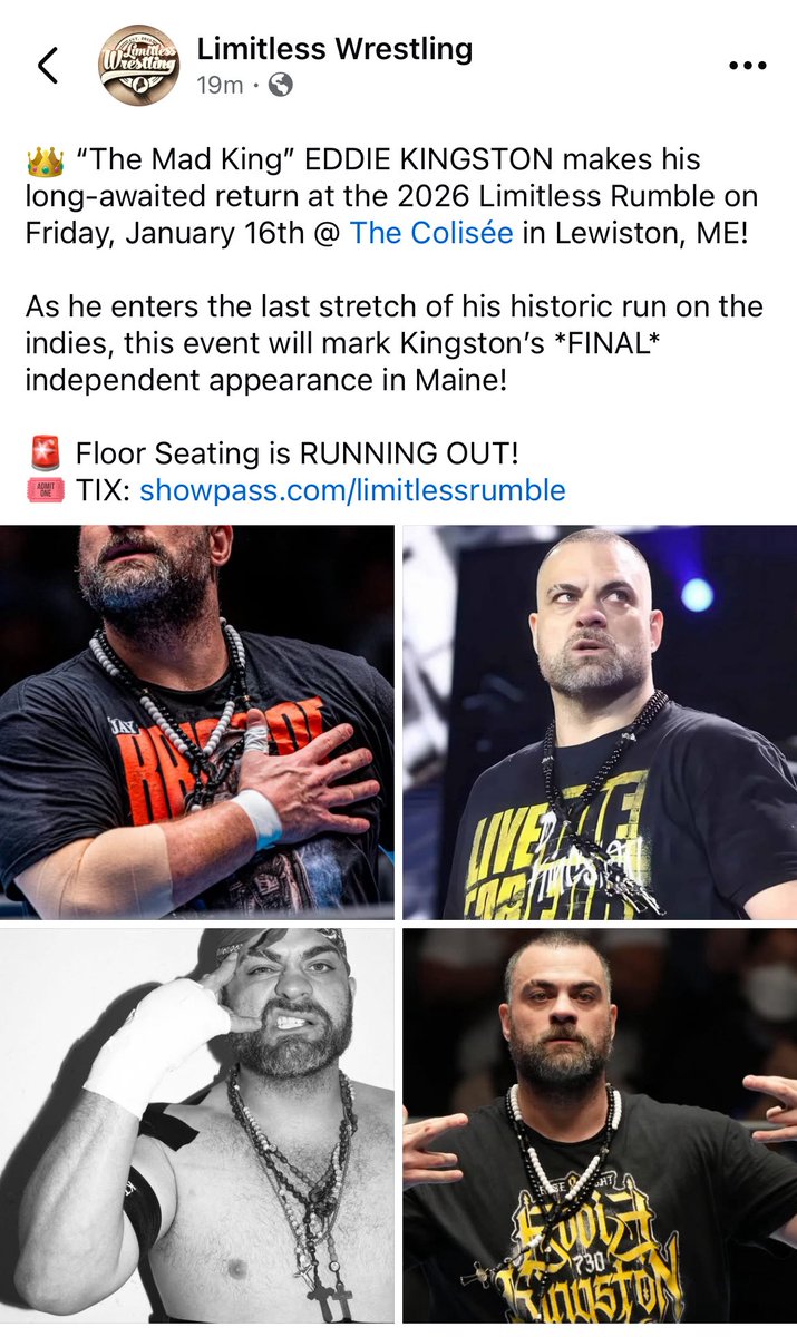 Mrrain231's tweet photo. @FiresidePage , @wackelvaney /@OfficialPWI , @SeanRossSapp : Massive breaking news coming outta @LWMaine ! 
Welcome home “Mad King” 👑🙏🙏👀👀
#LimitlessRumble 
#Limitless4Life 
#PW💎 https://t.co/q6E927GJFj